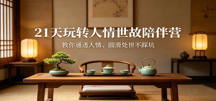 21天玩转人情世故陪伴营：教你通透人情、圆滑处世不踩坑-源创文化-轻创终点站