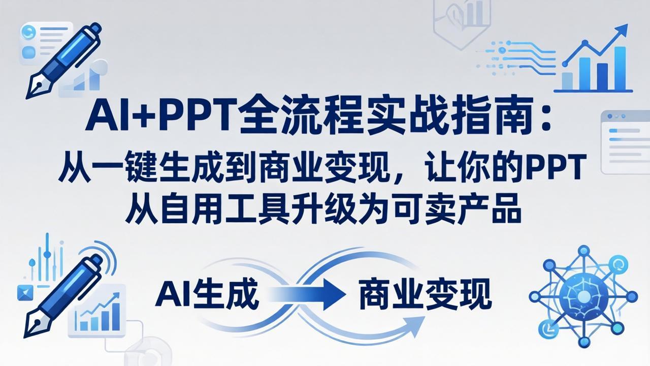 AI+PPT全流程实战指南-更新4月21：从一键生成到商业变现，让你的PPT从自用工具升级为可卖产品-源创文化-轻创终点站