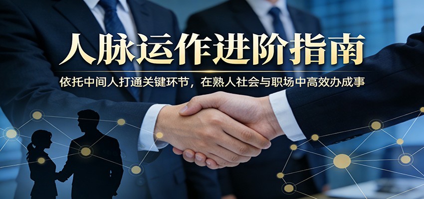 付费文章：人脉运作进阶指南，依托中间人打通关键环节，在熟人社会与职场中高效办成事-源创文化-轻创终点站