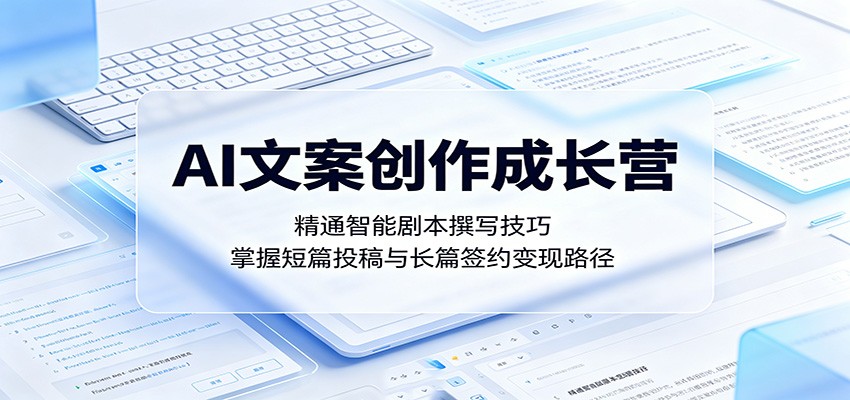 AI文案创作成长营：精通智能剧本撰写技巧，掌握短篇投稿与长篇签约变现路径-源创文化-轻创终点站