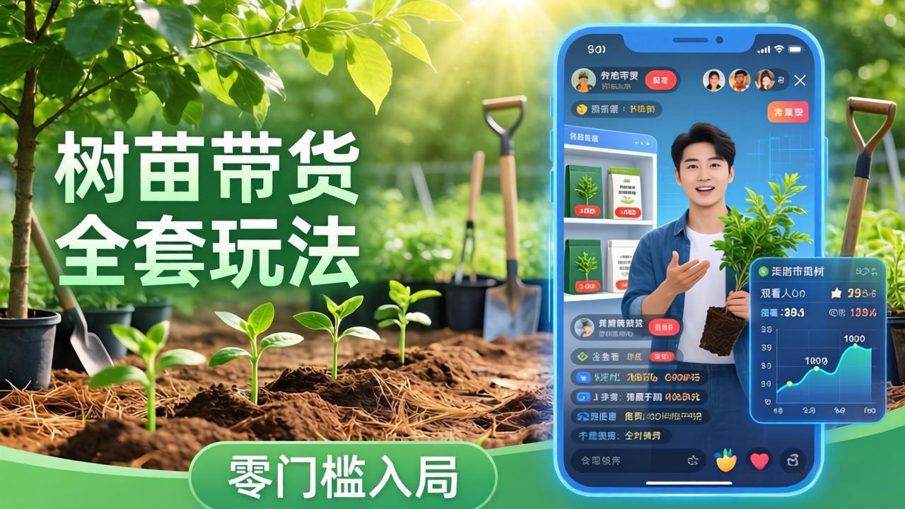 视频号AI树苗带货全套玩法:零门槛入局,掌握豆包、千问等AI工具制作树苗视频的全套流程-源创文化-轻创终点站