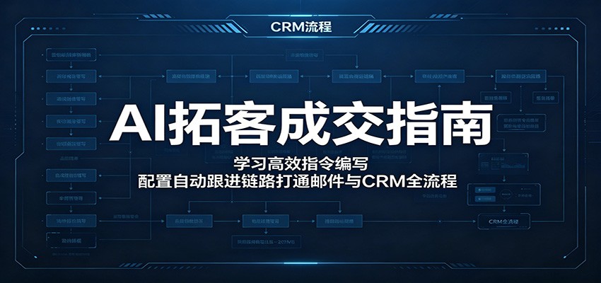 AI拓客成交指南：学习高效指令编写，配置自动跟进链路打通邮件与CRM全流程-源创文化-轻创终点站