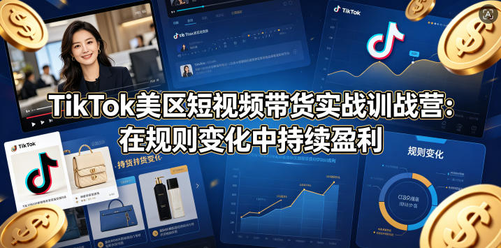 TikTok美区短视频带货实战训战营：在规则变化中持续盈利-源创文化-轻创终点站