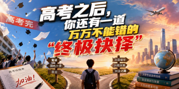 付费文章：高考之后，你还有一道万万不能错的&ldquo;终极抉择&rdquo;