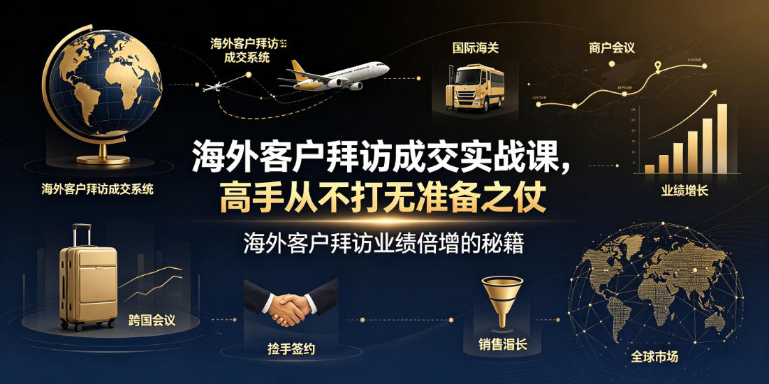 海外客户拜访成交实战课,高手从不打无准备之仗,海外客户拜访业绩倍增的秘籍-源创文化-轻创终点站