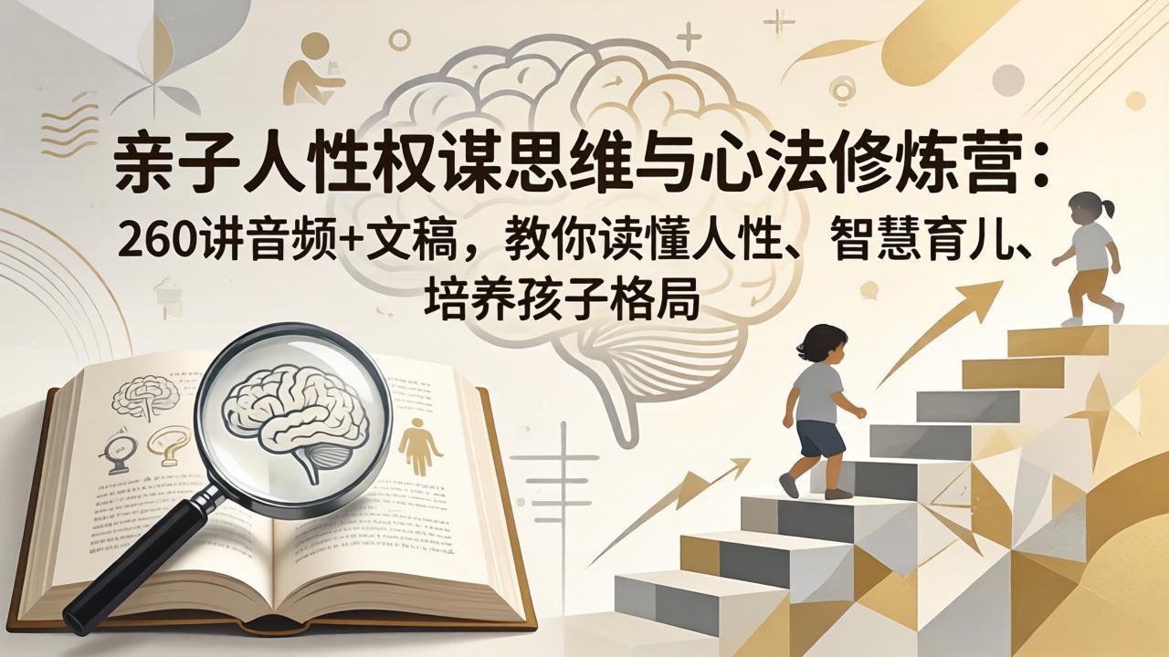 亲子人性权谋思维与心法修炼营：260讲音频+文稿，教你读懂人性、智慧育儿、培养孩子格局-源创文化-轻创终点站