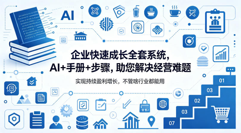 企业快速成长全套系统，AI+手册+步骤，助您解决经营难题，实现持续盈利增长，不管啥行业都能用-源创文化-轻创终点站