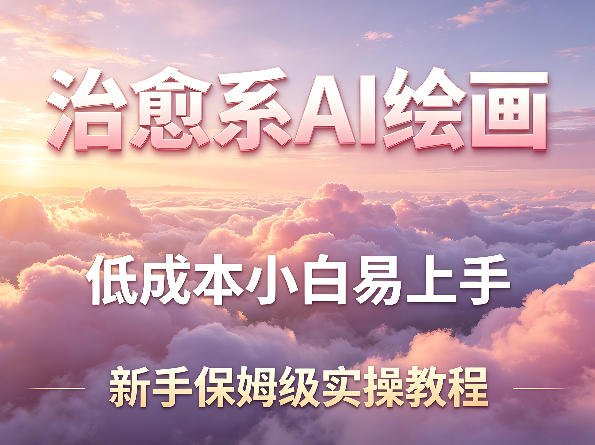 治愈系AI绘画提示词项目,低成本小白易上手,每天10分钟,新手保姆级实操教程-源创文化-轻创终点站