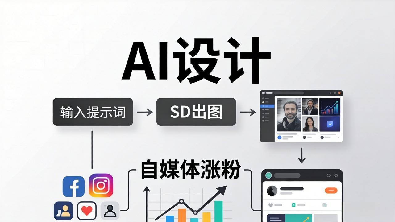 人人都是AI设计师：SD出图+自媒体涨粉一站教学，告别图文素材焦虑，AI设计让你轻松避开内卷-源创文化-轻创终点站