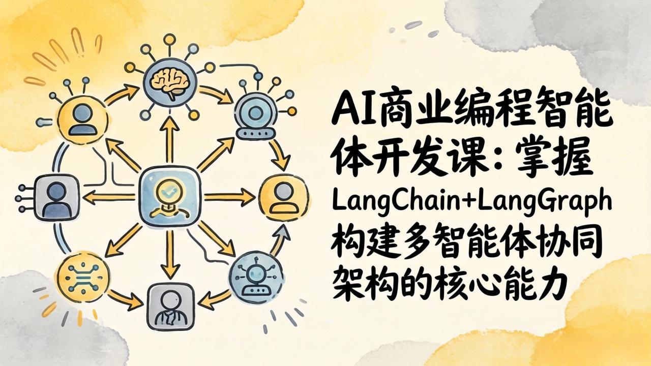 AI商业编程智能体开发课：掌握LangChain+LangGraph构建多智能体协同架构的核心能力-源创文化-轻创终点站