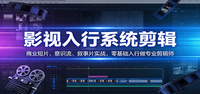 影视系统剪辑,商业短片、意识流、叙事片实战,零基础入行做专业剪辑师-源创文化-轻创终点站